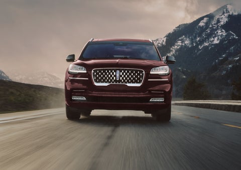 A 2024 Lincoln Aviator® SUV is shown in the Diamond Red exterior color. | Stivers Lincoln in Waukee IA