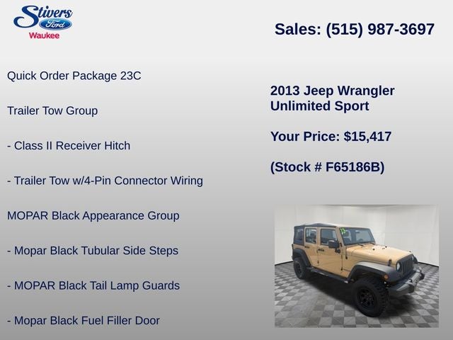2013 Jeep Wrangler Unlimited Sport