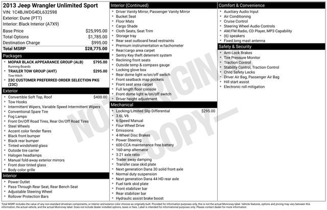 2013 Jeep Wrangler Unlimited Sport