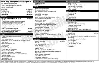 2018 Jeep Wrangler Unlimited Sport S