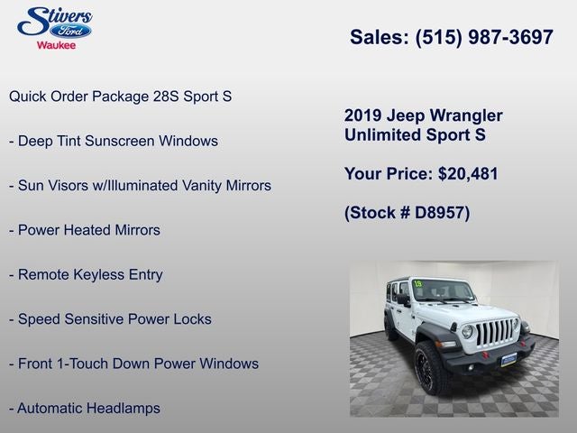 2019 Jeep Wrangler Unlimited Sport S