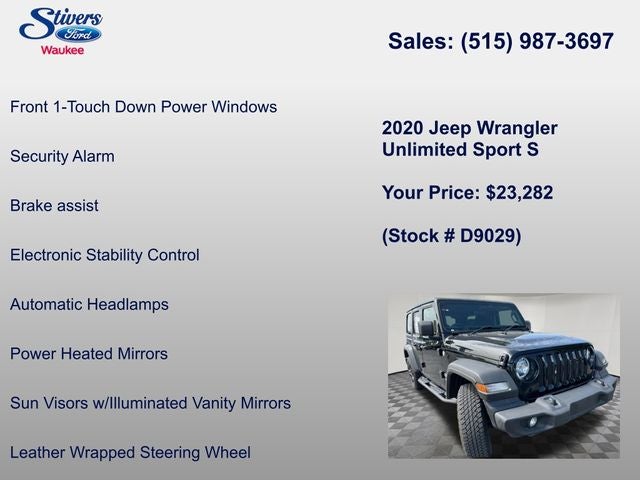2020 Jeep Wrangler Unlimited Sport S