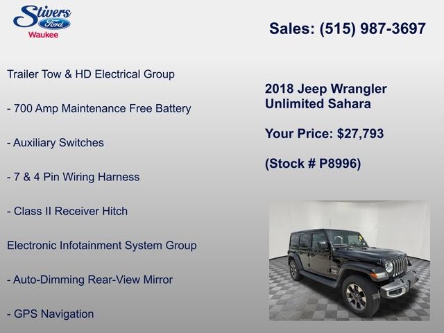 2018 Jeep Wrangler Unlimited Sahara