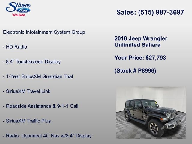 2018 Jeep Wrangler Unlimited Sahara