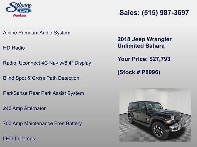 2018 Jeep Wrangler Unlimited Sahara