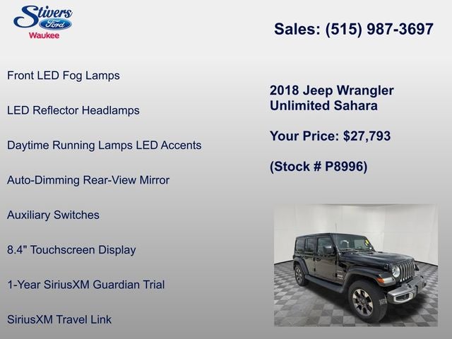2018 Jeep Wrangler Unlimited Sahara