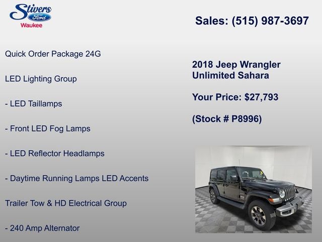 2018 Jeep Wrangler Unlimited Sahara