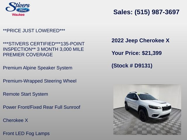 2022 Jeep Cherokee X