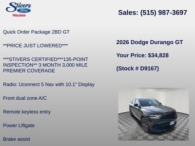 2026 Dodge Durango GT