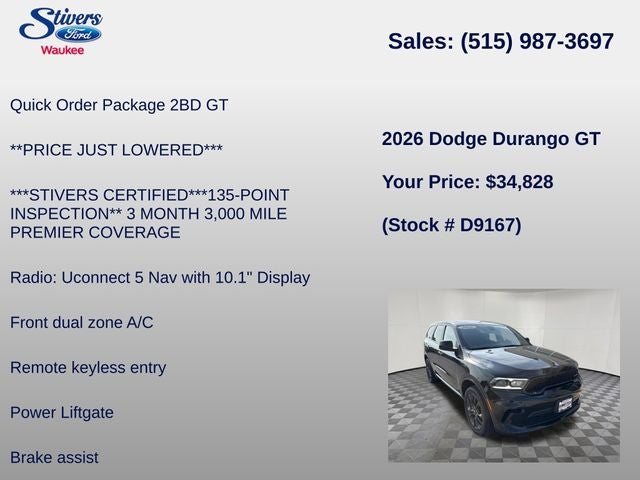 2026 Dodge Durango GT