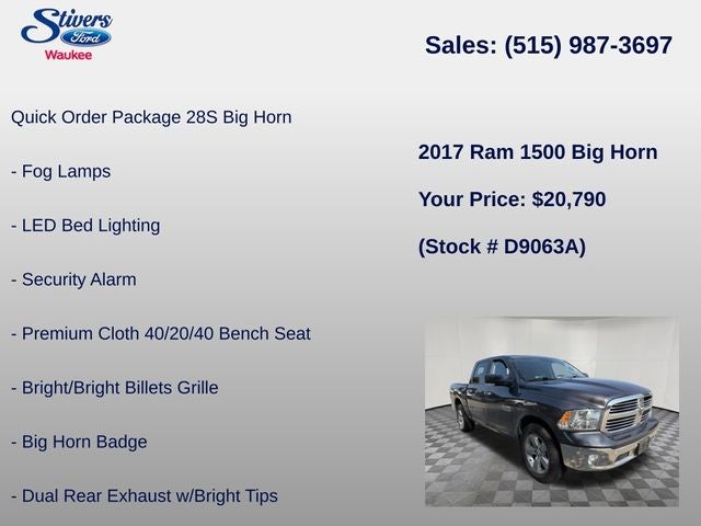 2017 RAM 1500 Big Horn