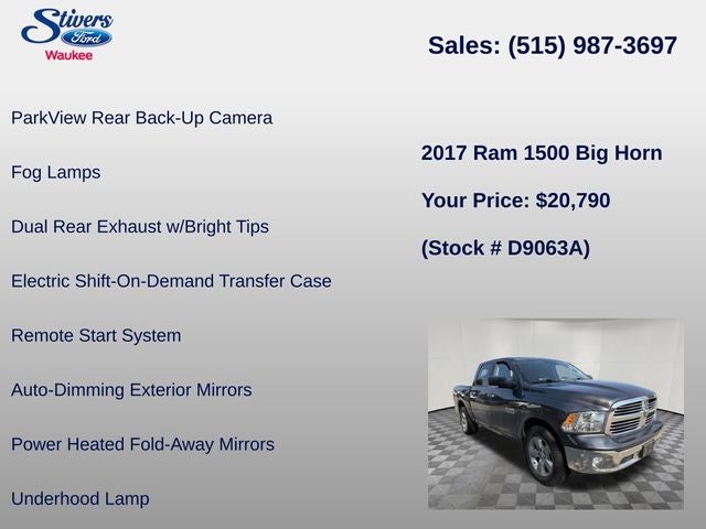 2017 RAM 1500 Big Horn