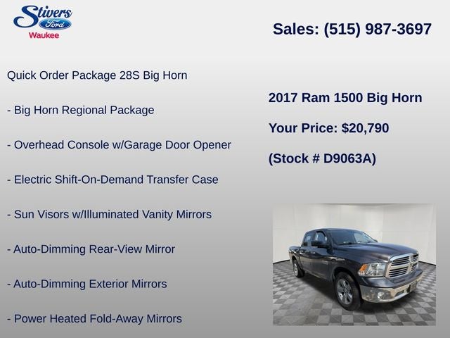 2017 RAM 1500 Big Horn