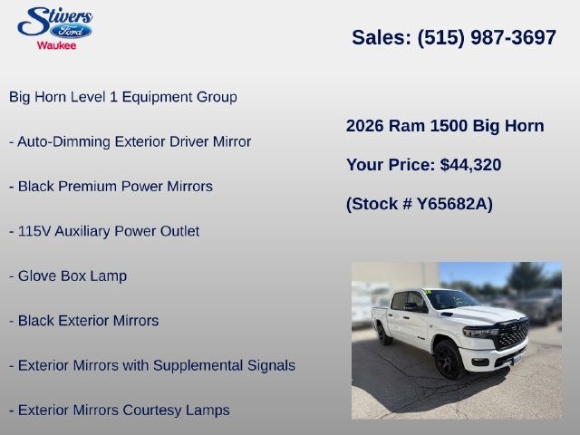 2026 RAM 1500 Big Horn/Lone Star
