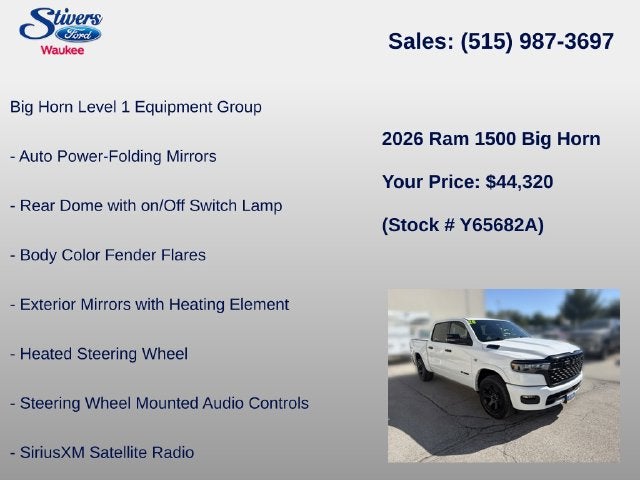 2026 RAM 1500 Big Horn/Lone Star