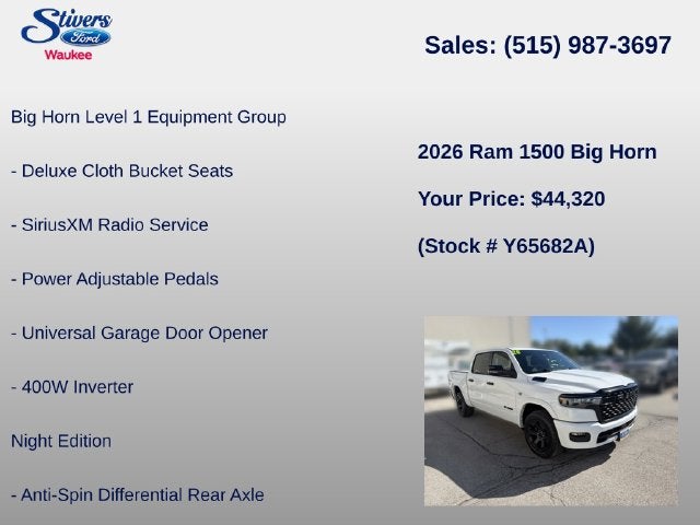 2026 RAM 1500 Big Horn/Lone Star