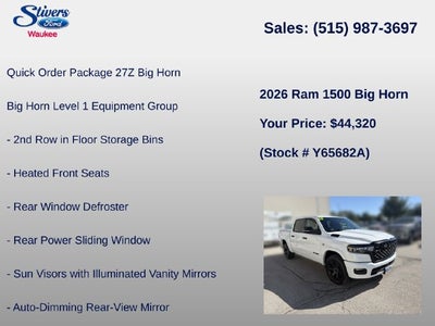 2026 RAM 1500 Big Horn/Lone Star