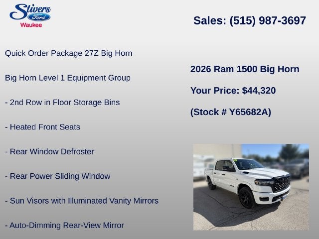 2026 RAM 1500 Big Horn/Lone Star
