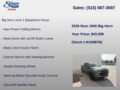 2026 RAM 1500 Big Horn/Lone Star
