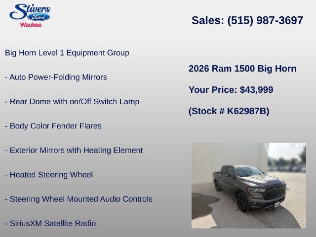 2026 RAM 1500 Big Horn/Lone Star
