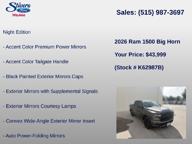 2026 RAM 1500 Big Horn/Lone Star