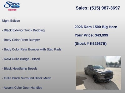 2026 RAM 1500 Big Horn/Lone Star