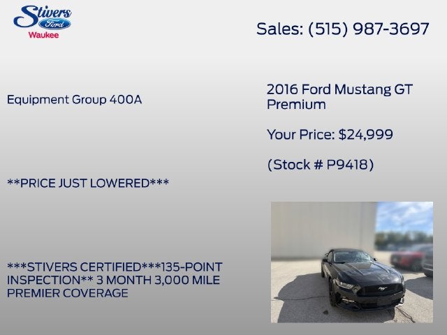 2016 Ford Mustang GT Premium