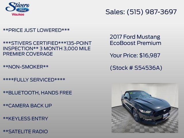 2017 Ford Mustang EcoBoost Premium