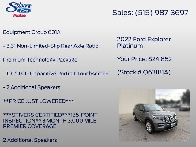 2022 Ford Explorer Platinum