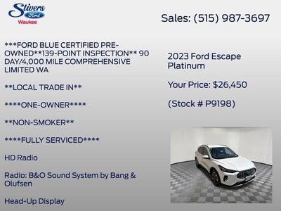 2023 Ford Escape Platinum