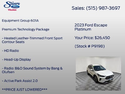 2023 Ford Escape Platinum