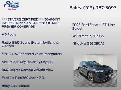 2023 Ford Escape ST-Line Select