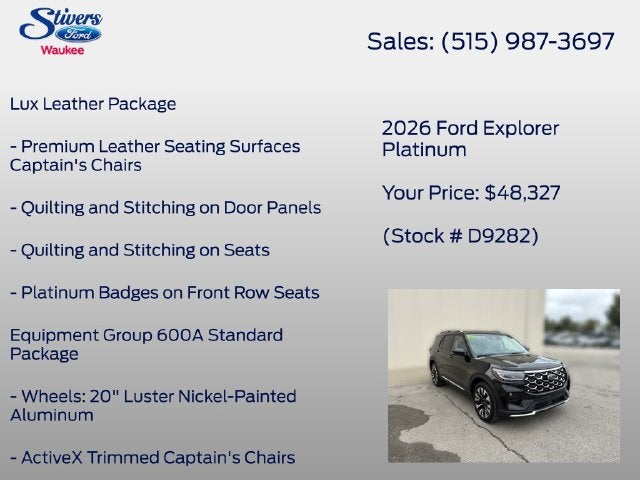 2026 Ford Explorer Platinum