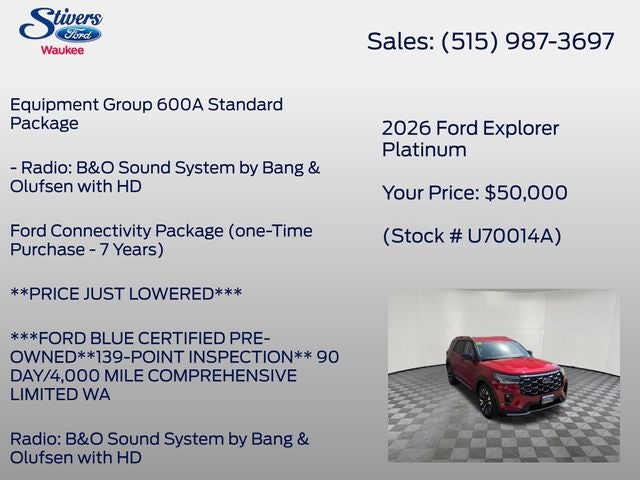 2026 Ford Explorer Platinum