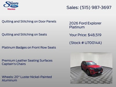 2026 Ford Explorer Platinum