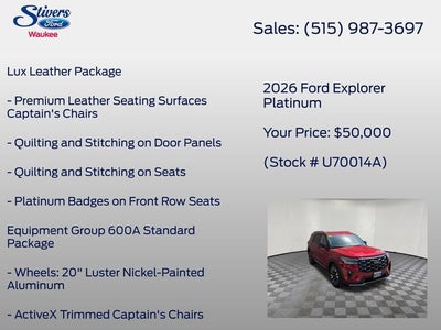2026 Ford Explorer Platinum