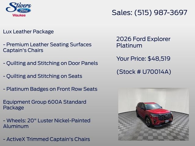 2026 Ford Explorer Platinum