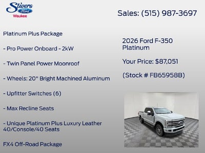 2026 Ford F-350SD Platinum