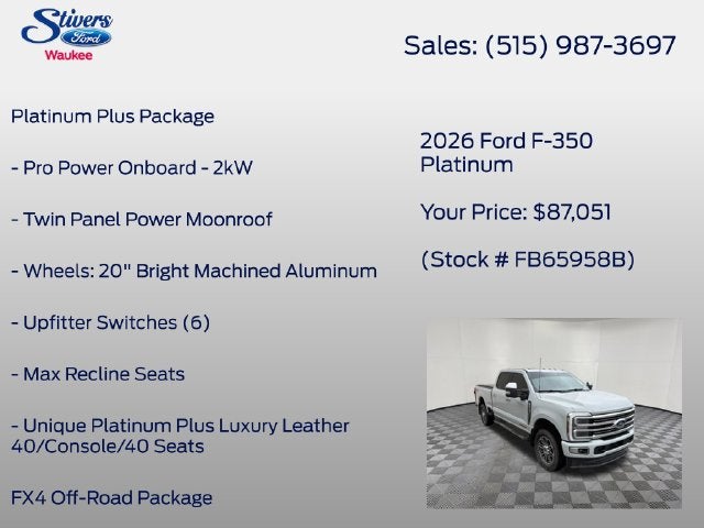 2026 Ford F-350SD Platinum
