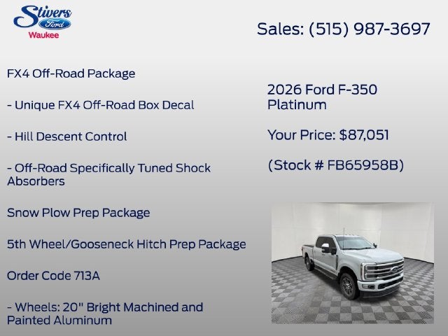 2026 Ford F-350SD Platinum