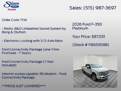 2026 Ford F-350SD Platinum