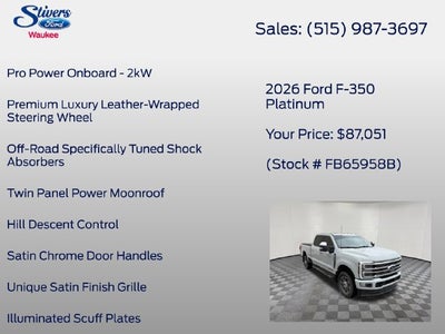 2026 Ford F-350SD Platinum