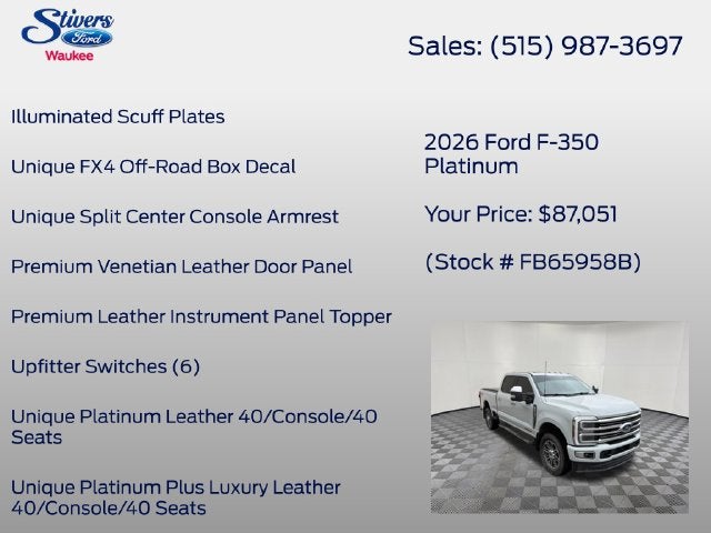 2026 Ford F-350SD Platinum