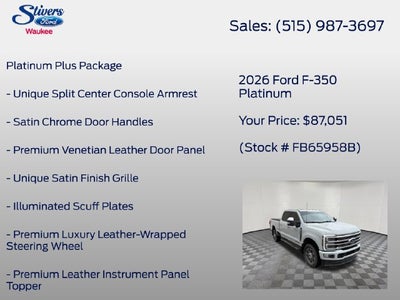 2026 Ford F-350SD Platinum