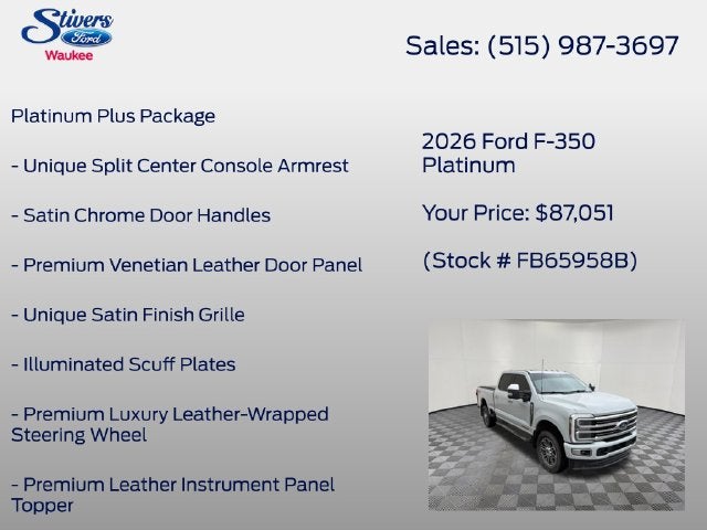 2026 Ford F-350SD Platinum