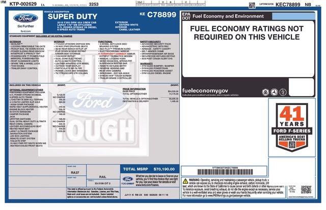 2019 Ford F-350SD Lariat DRW