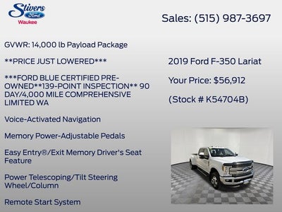2019 Ford F-350SD Lariat DRW