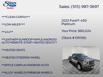 2022 Ford F-450SD Platinum DRW