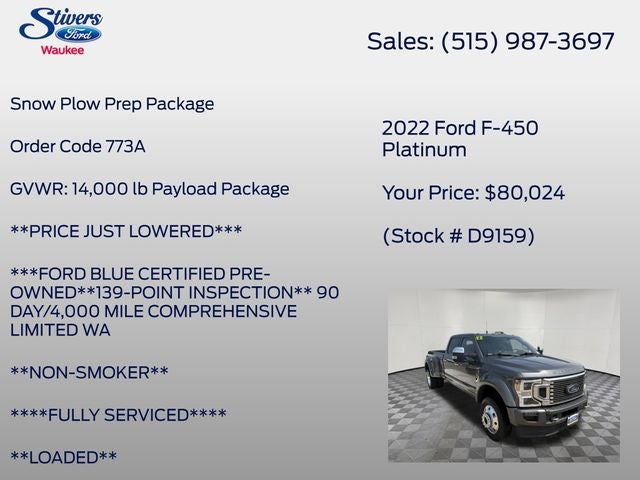 2022 Ford F-450SD Platinum DRW