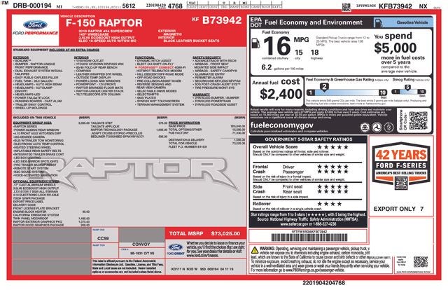 2019 Ford F-150 Raptor